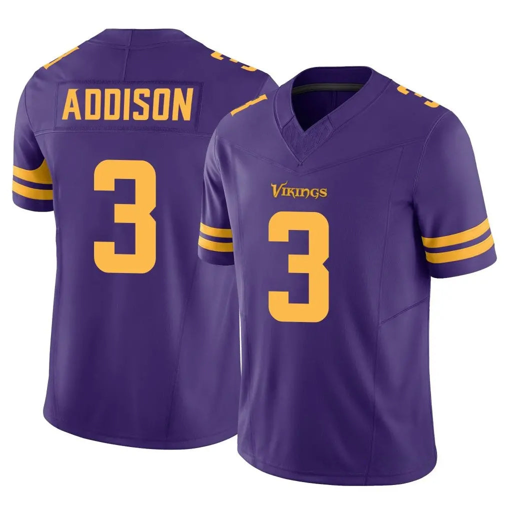 My Store M.Vikings #3 Jordan Addison Player Purple Limited Alternate Vapor F.U.S.E. Home Game Stitched Jerseys