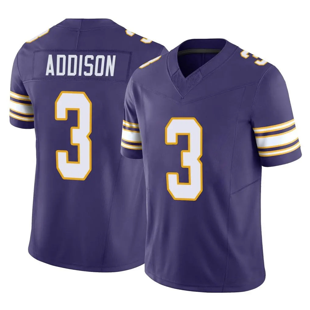 My Store M.Vikings #3 Jordan Addison Player Purple Limited Classic Vapor F.U.S.E. Home Game Stitched Jerseys