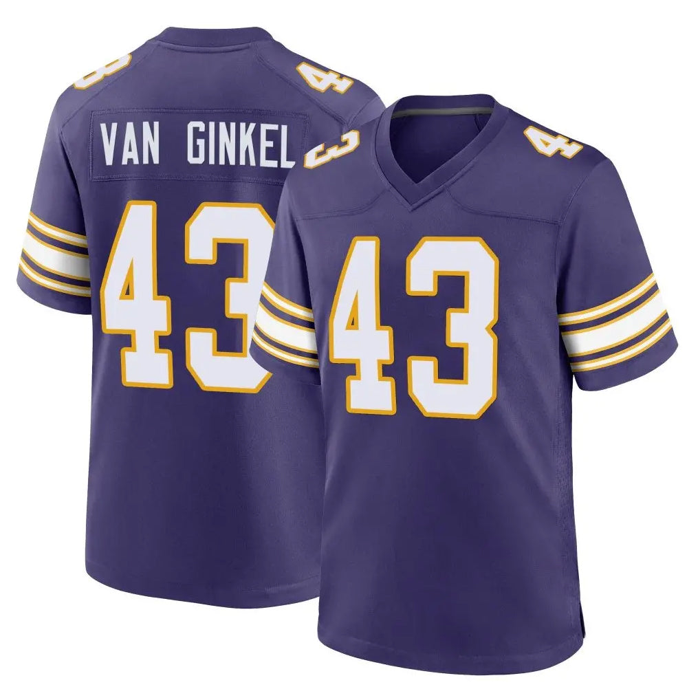 My Store M.Vikings #43 Andrew Van Ginkel Player Purple Classic Home Game Stitched Jerseys