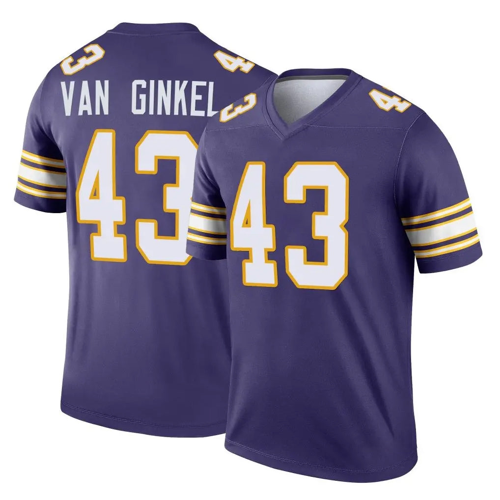 My Store M.Vikings #43 Andrew Van Ginkel Player Purple Limited Classic Home Game Stitched Jerseys