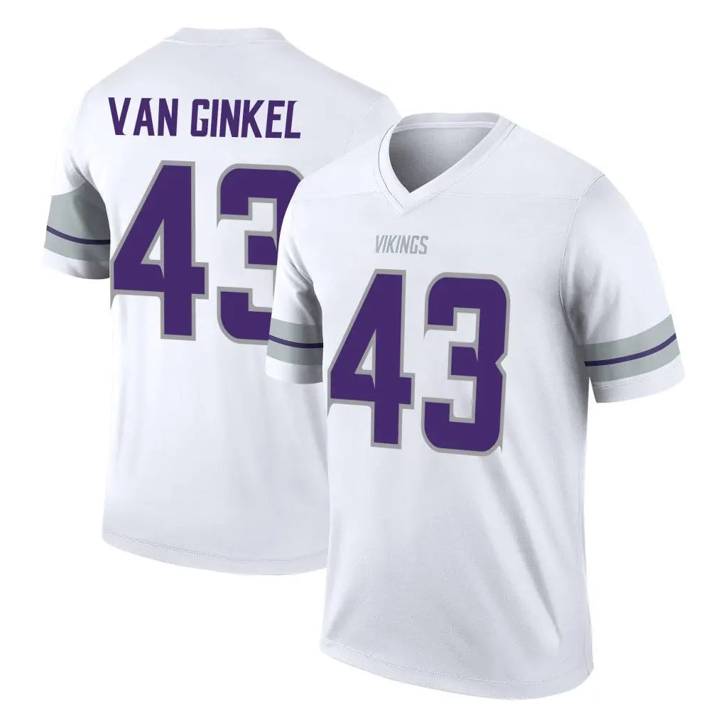 My Store M.Vikings #43 Andrew Van Ginkel Player White Alternate Legend Home Game Stitched Jerseys