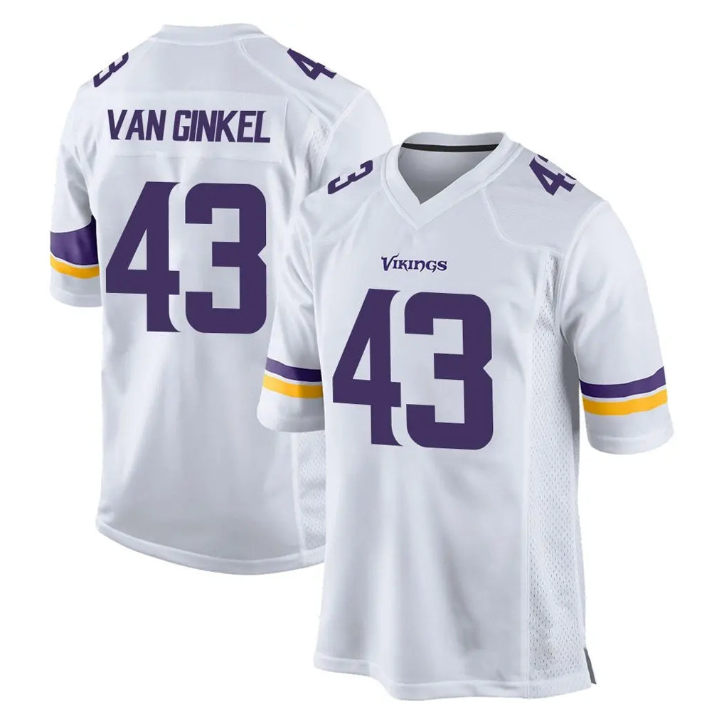 My Store M.Vikings #43 Andrew Van Ginkel Player White Home Game Stitched Jerseys