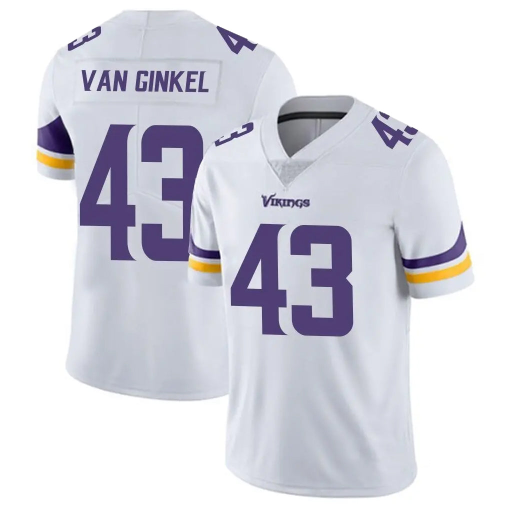 My Store M.Vikings #43 Andrew Van Ginkel Player White Limited Vapor Untouchable Home Game Stitched Jerseys
