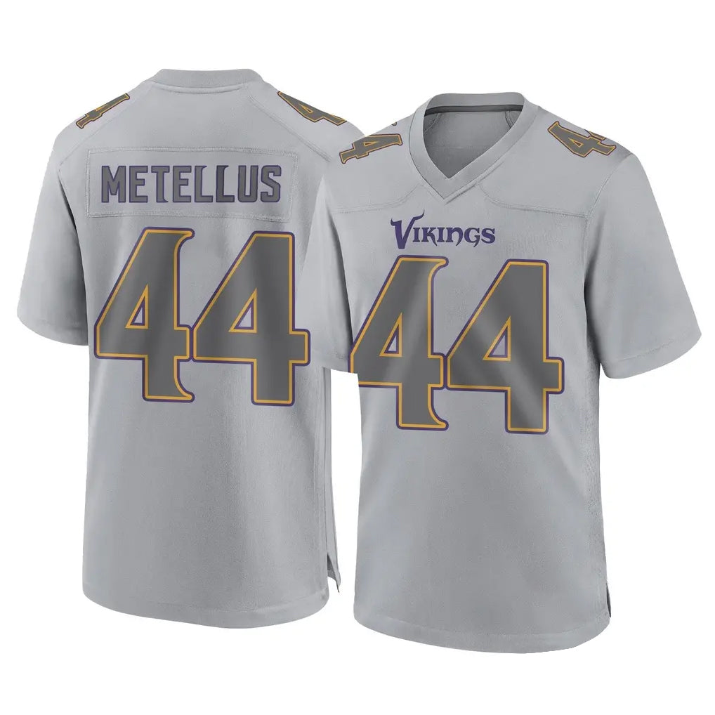 My Store M.Vikings #44 Josh Metellus Player Gray Atmosphere Fashion Home Game Stitched Jerseys