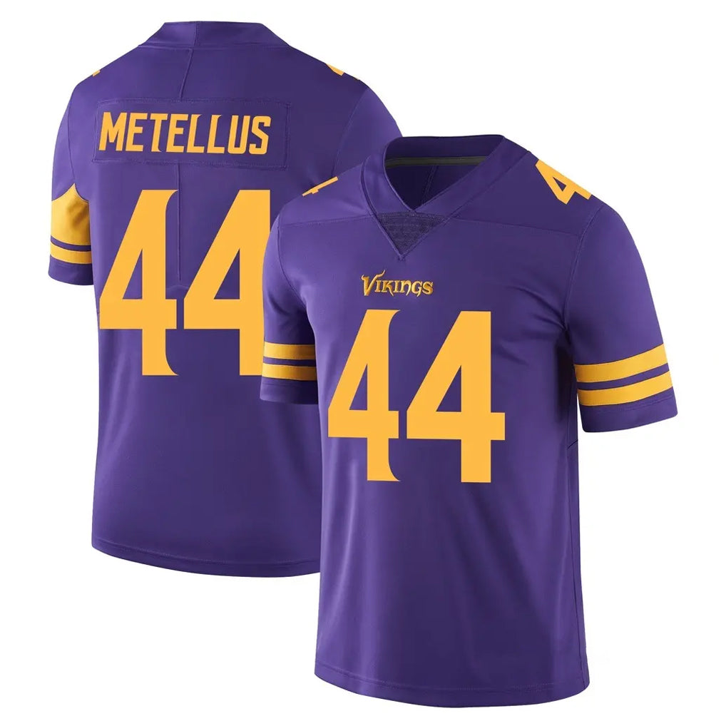 My Store M.Vikings #44 Josh Metellus Player Purple Limited Color Rush Home Game Stitched Jerseys