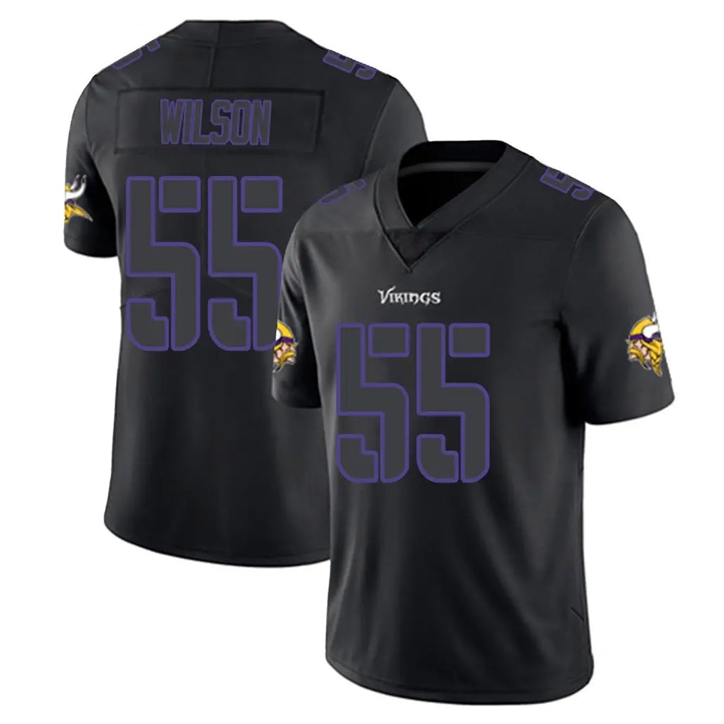 My Store M.Vikings #55 Eric Wilson Player Black Impact LImited Home Game Stitched Jerseys