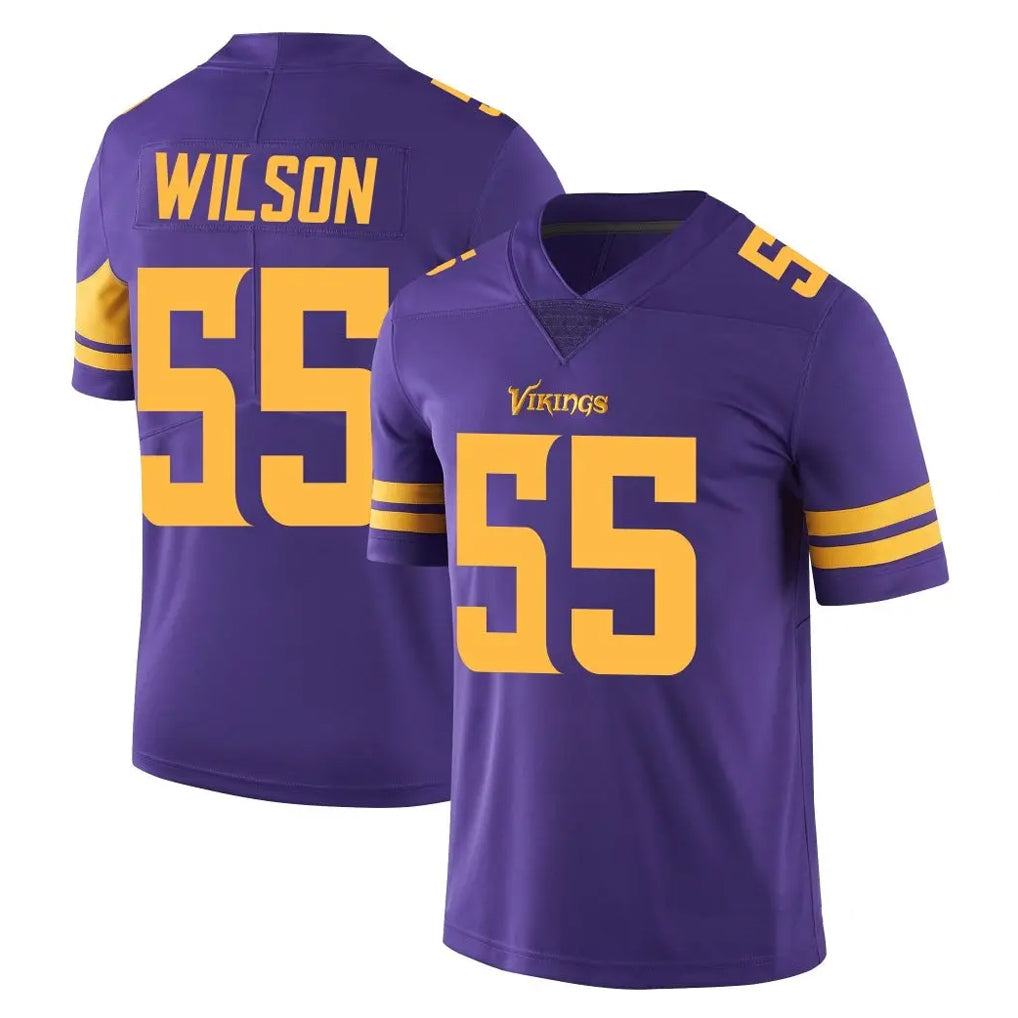 My Store M.Vikings #55 Eric Wilson Player Purple Limited Color Rush Home Game Stitched Jerseys
