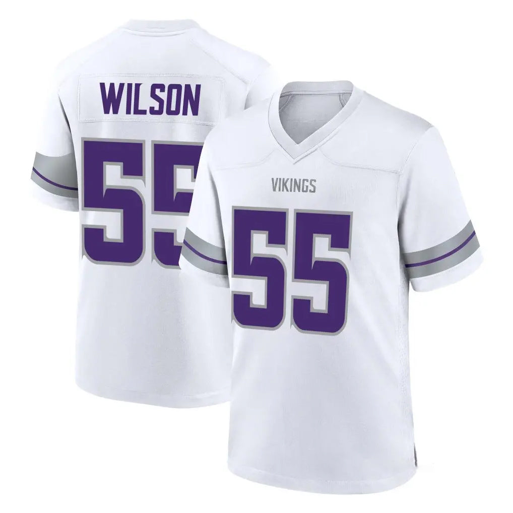 My Store M.Vikings #55 Eric Wilson Player White Alternate Home Game Stitched Jerseys