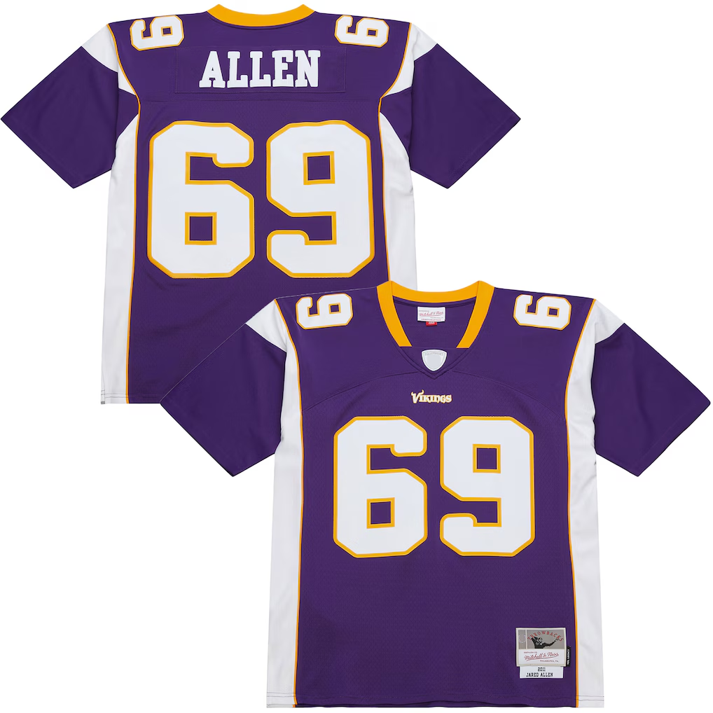My Store M.Vikings #69 Jared Allen Mitchell & Ness Purple 2011 Legacy Replica Stitched Jerseys