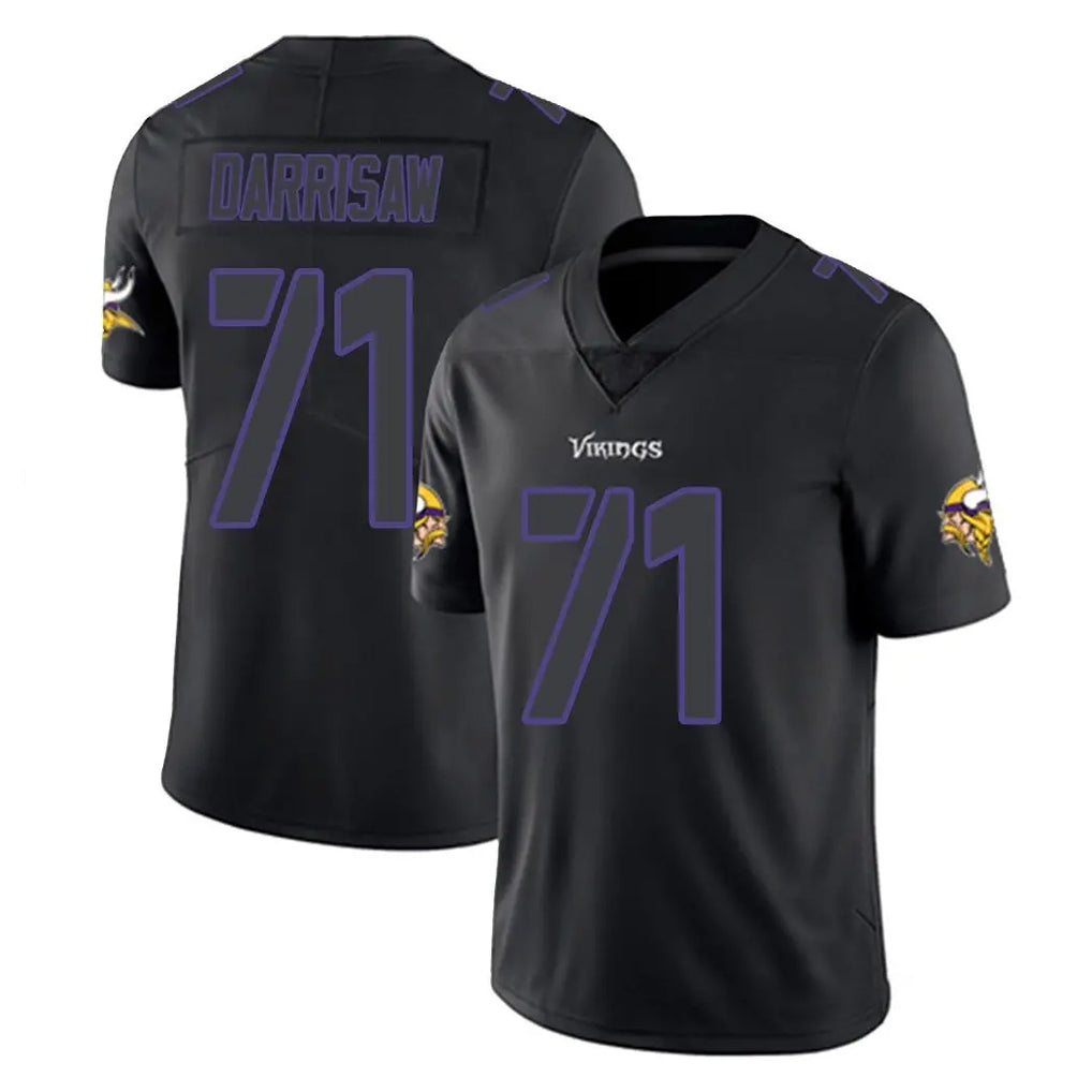 My Store M.Vikings #71 Christian Darrisaw Player Black Impact LImited Home Game Stitched Jerseys