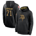 My Store M.Vikings #71 Christian Darrisaw Player Black Salute to Service Hoodies Limited Game Stitched Jerseys