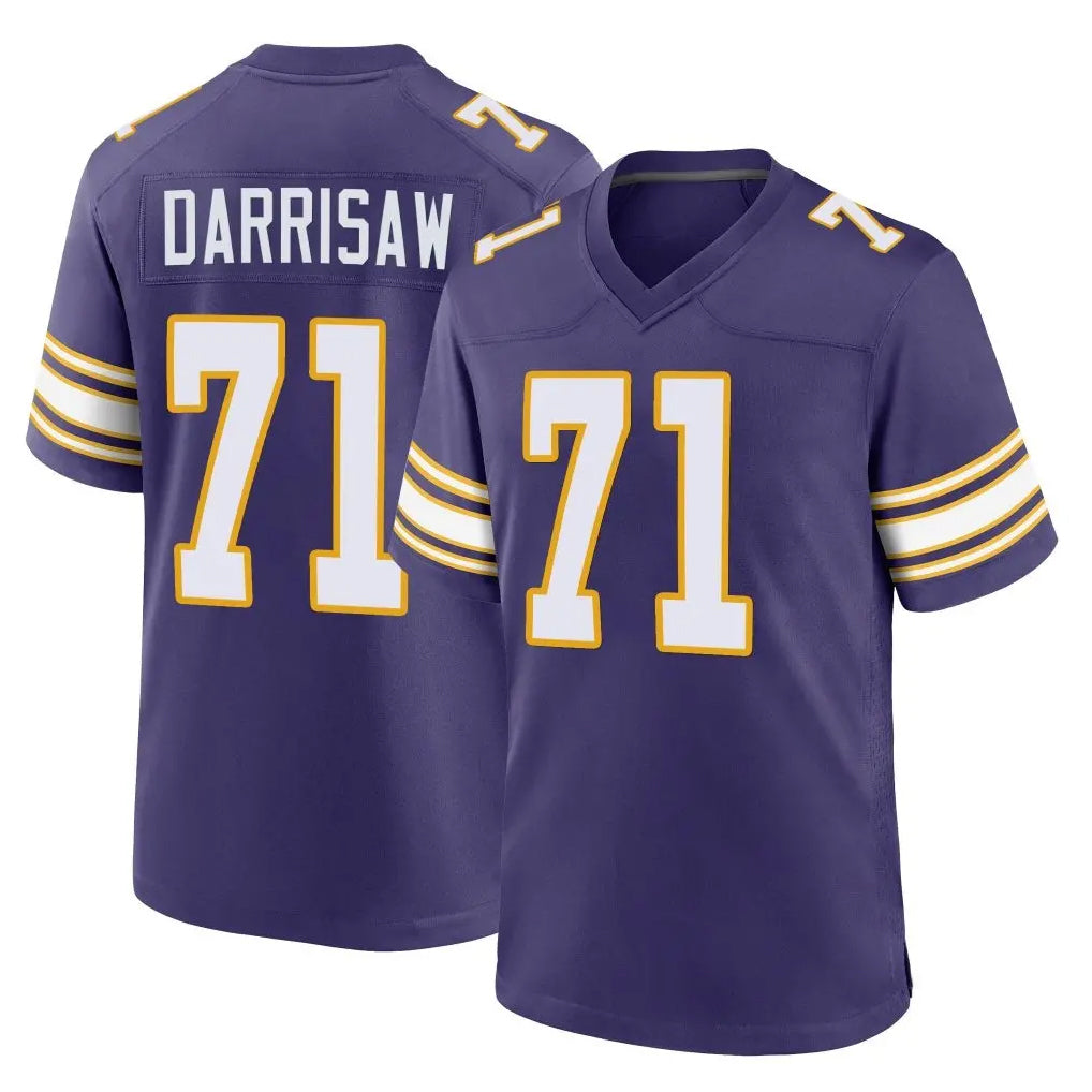 My Store M.Vikings #71 Christian Darrisaw Player Purple Classic Home Game Stitched Jerseys