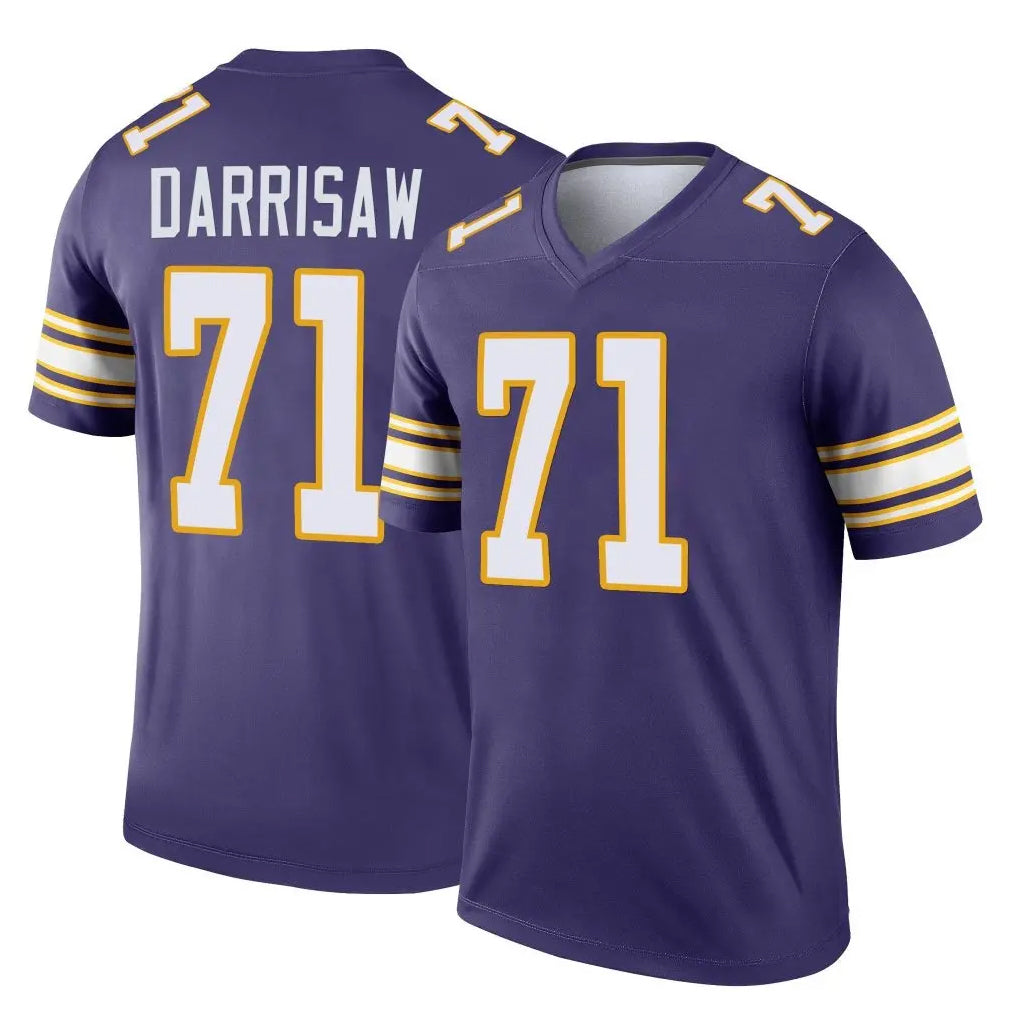 My Store M.Vikings #71 Christian Darrisaw Player Purple Limited Classic Home Game Stitched Jerseys