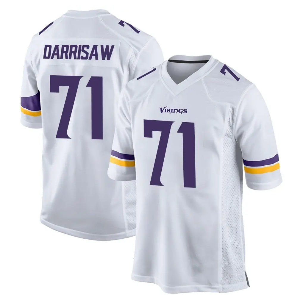 My Store M.Vikings #71 Christian Darrisaw Player White Home Game Stitched Jerseys
