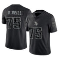My Store M.Vikings #75 Brian O'Neill Player Black Reflective LImited Home Game Stitched Jerseys
