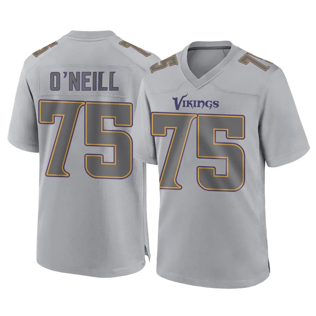 My Store M.Vikings #75 Brian O'Neill Player Gray Atmosphere Fashion Home Game Stitched Jerseys