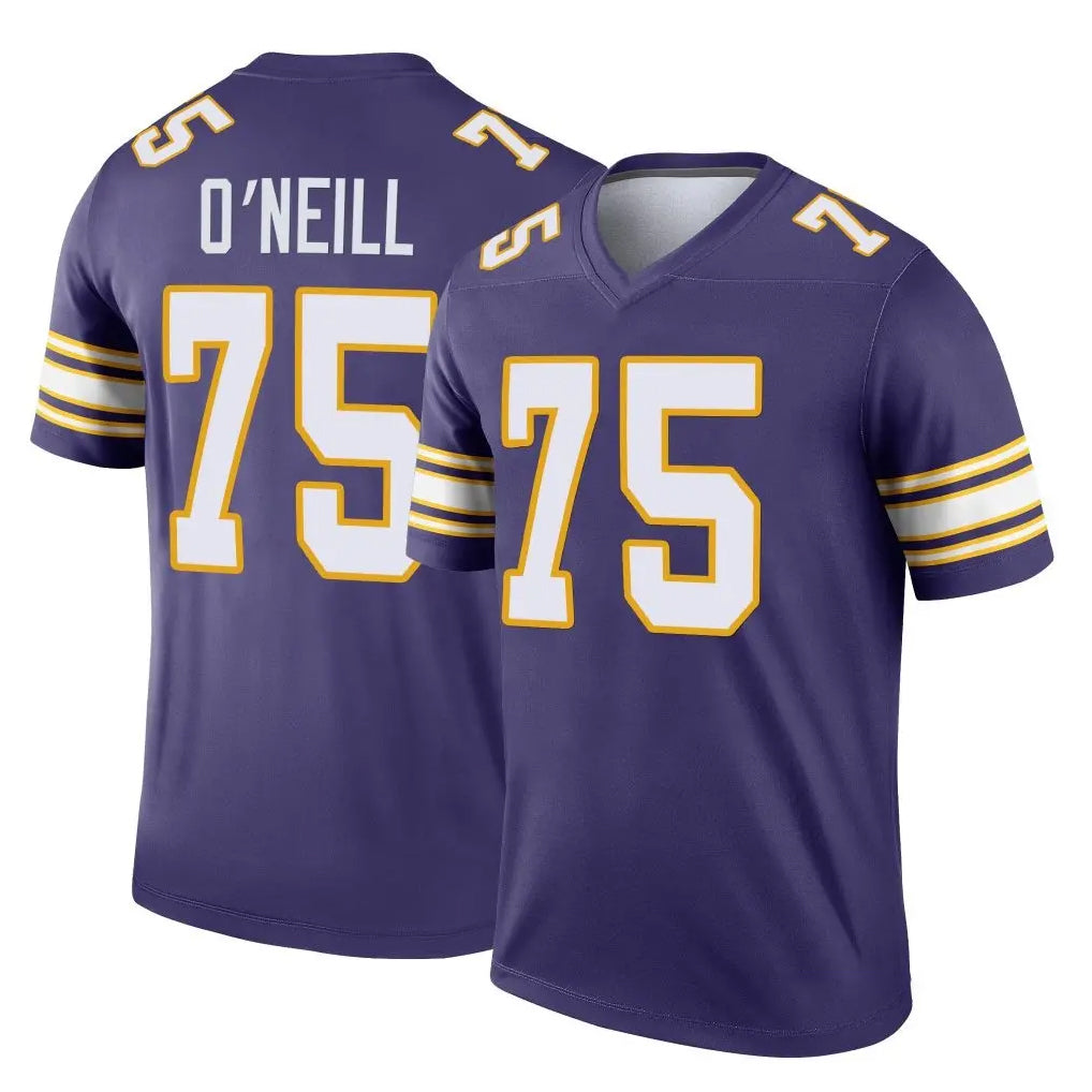 My Store M.Vikings #75 Brian O'Neill Player Purple Limited Classic Home Game Stitched Jerseys