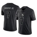 My Store M.Vikings #7 Byron Murphy Jr. Player Black Reflective LImited Home Game Stitched Jerseys