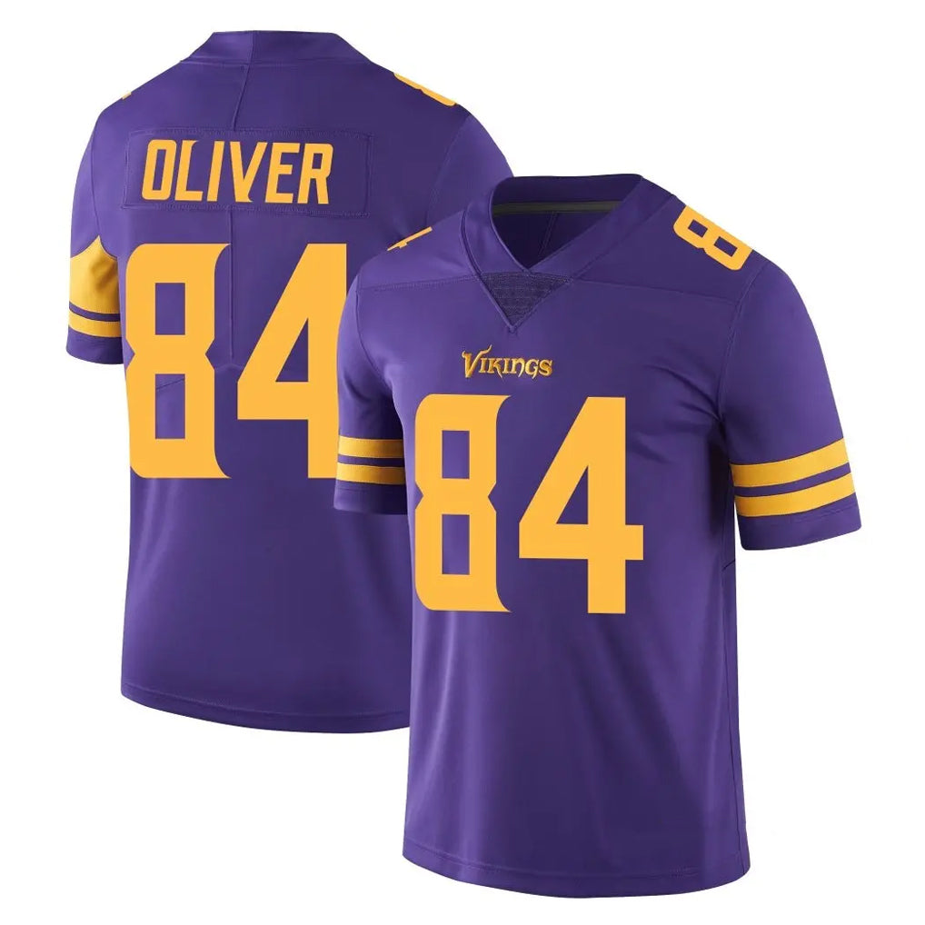 My Store M.Vikings #84 Josh Oliver Player Purple Limited Color Rush Home Game Stitched Jerseys