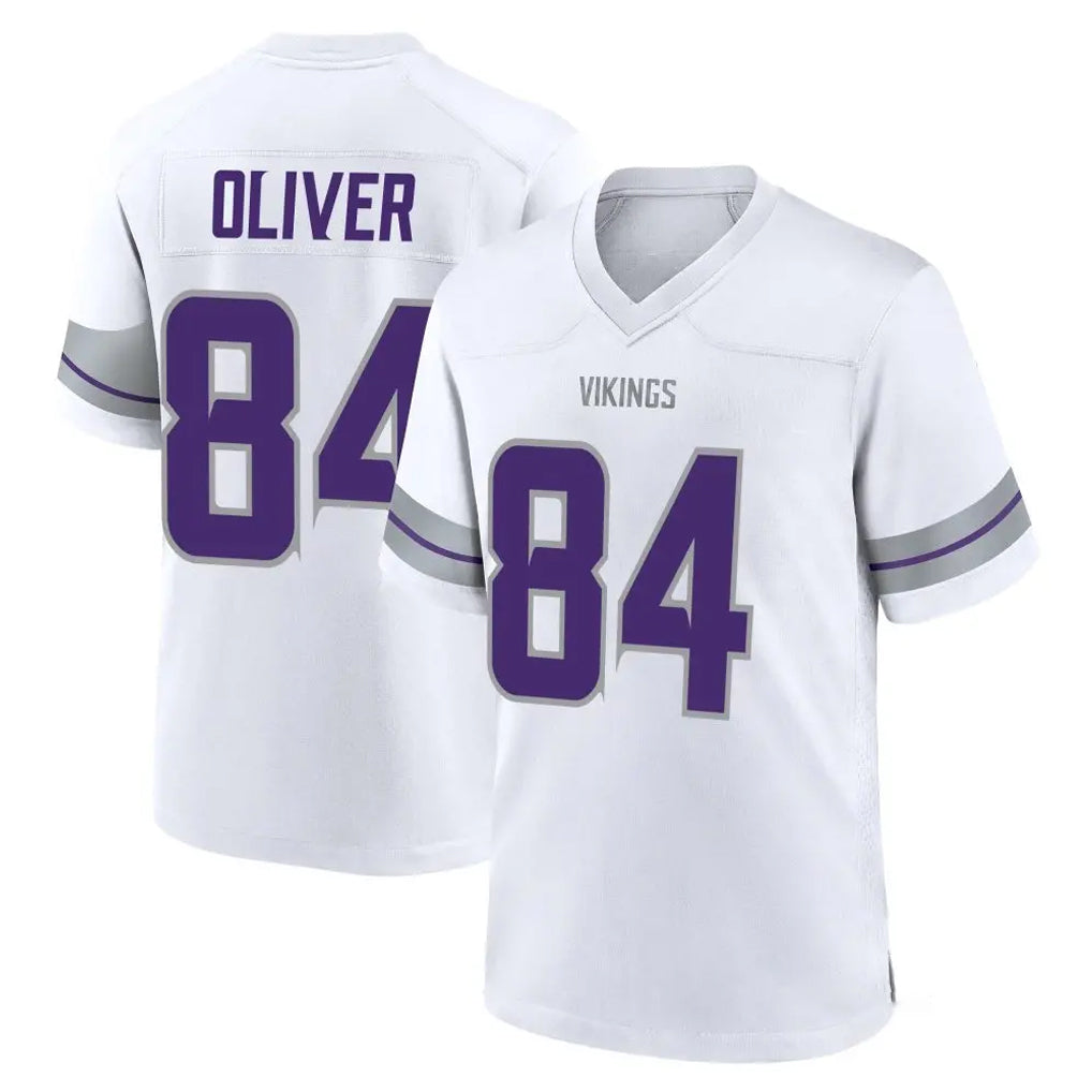 My Store M.Vikings #84 Josh Oliver Player White Alternate Home Game Stitched Jerseys