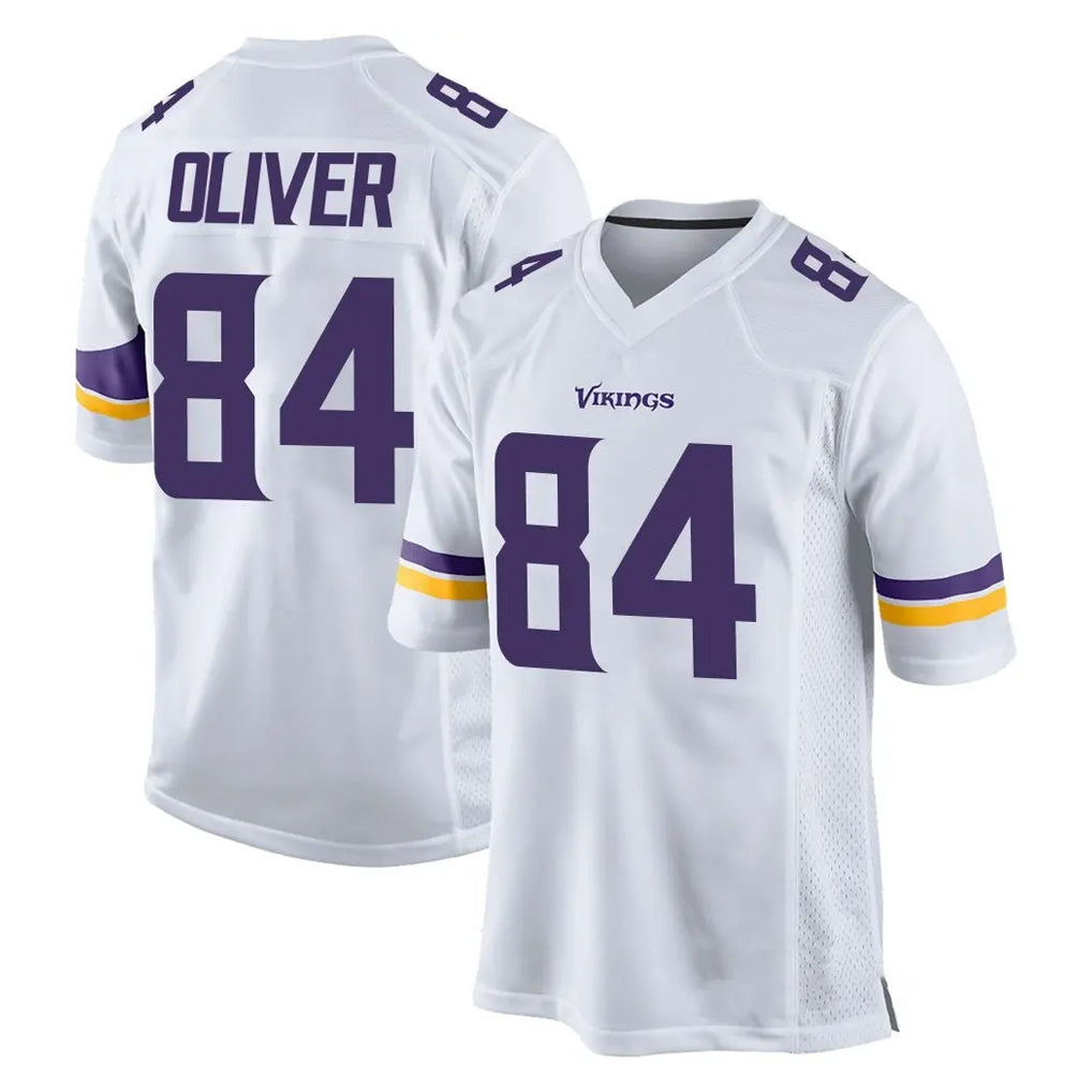 My Store M.Vikings #84 Josh Oliver Player White Home Game Stitched Jerseys