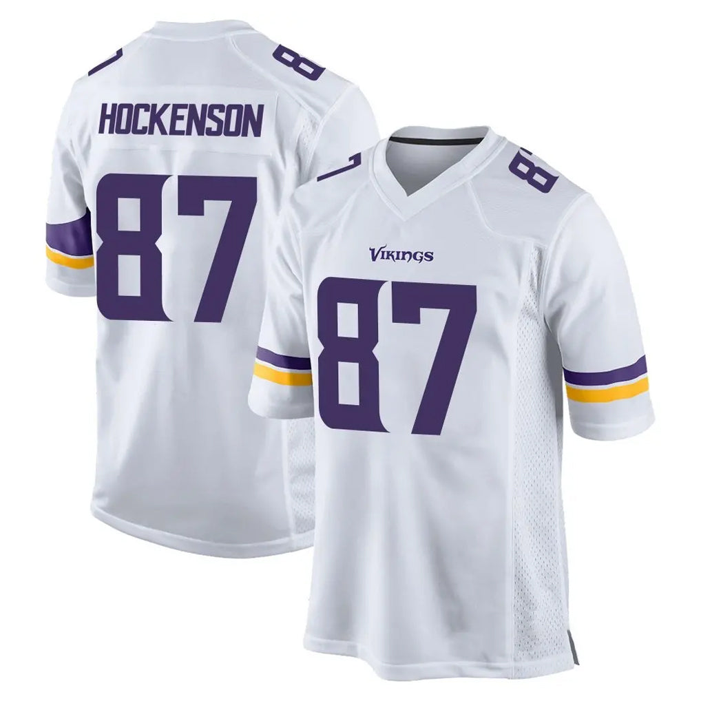 My Store M.Vikings #87 T.J. Hockenson Player White Home Game Stitched Jerseys