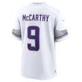 My Store M.Vikings #9 J.J. McCarthy White Alternate Game Player Jersey American Stitched Jerseys