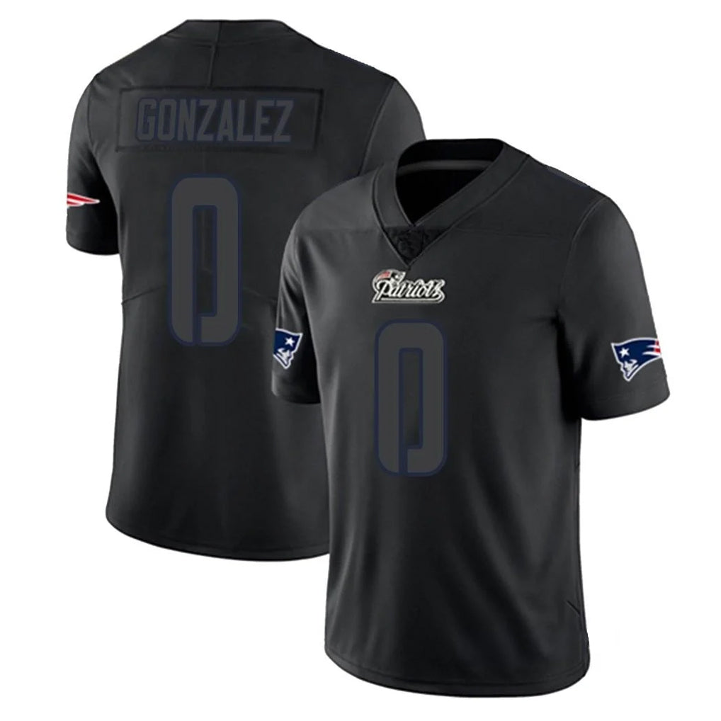 My Store NE.Patriots #0 Christian Gonzalez Player Black Impact LImited Home Game Stitched Jerseys