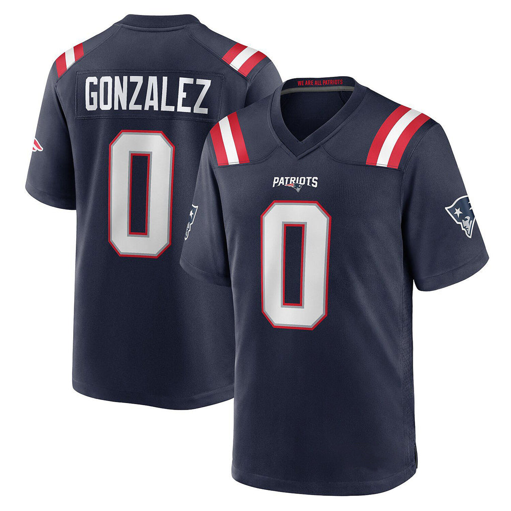 My Store NE.Patriots #0 Christian Gonzalez Player Navy Home Game Stitched Jerseys