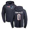 My Store NE.Patriots #0 Christian Gonzalez Player Navy LOGO Pullover Hoodies Home Game Stitched Jerseys