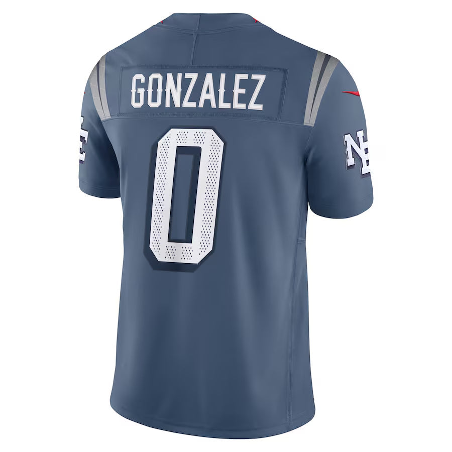 My Store NE.Patriots #0 Christian Gonzalez Player Storm Blue Rivalries Collection Limited Stitched Jerseys
