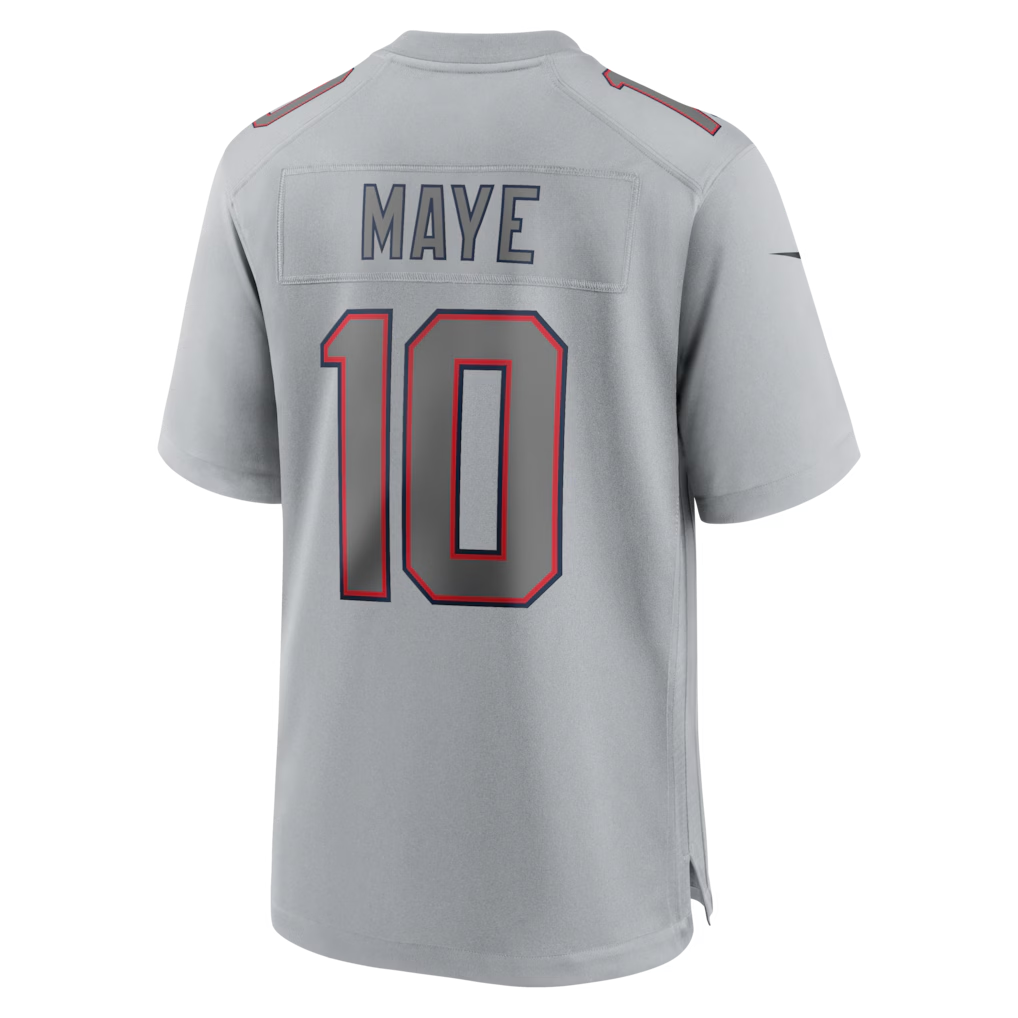 My Store NE.Patriots #10 Patriots Drake Maye Gray Atmosphere Fashion Game Stitched Jerseys