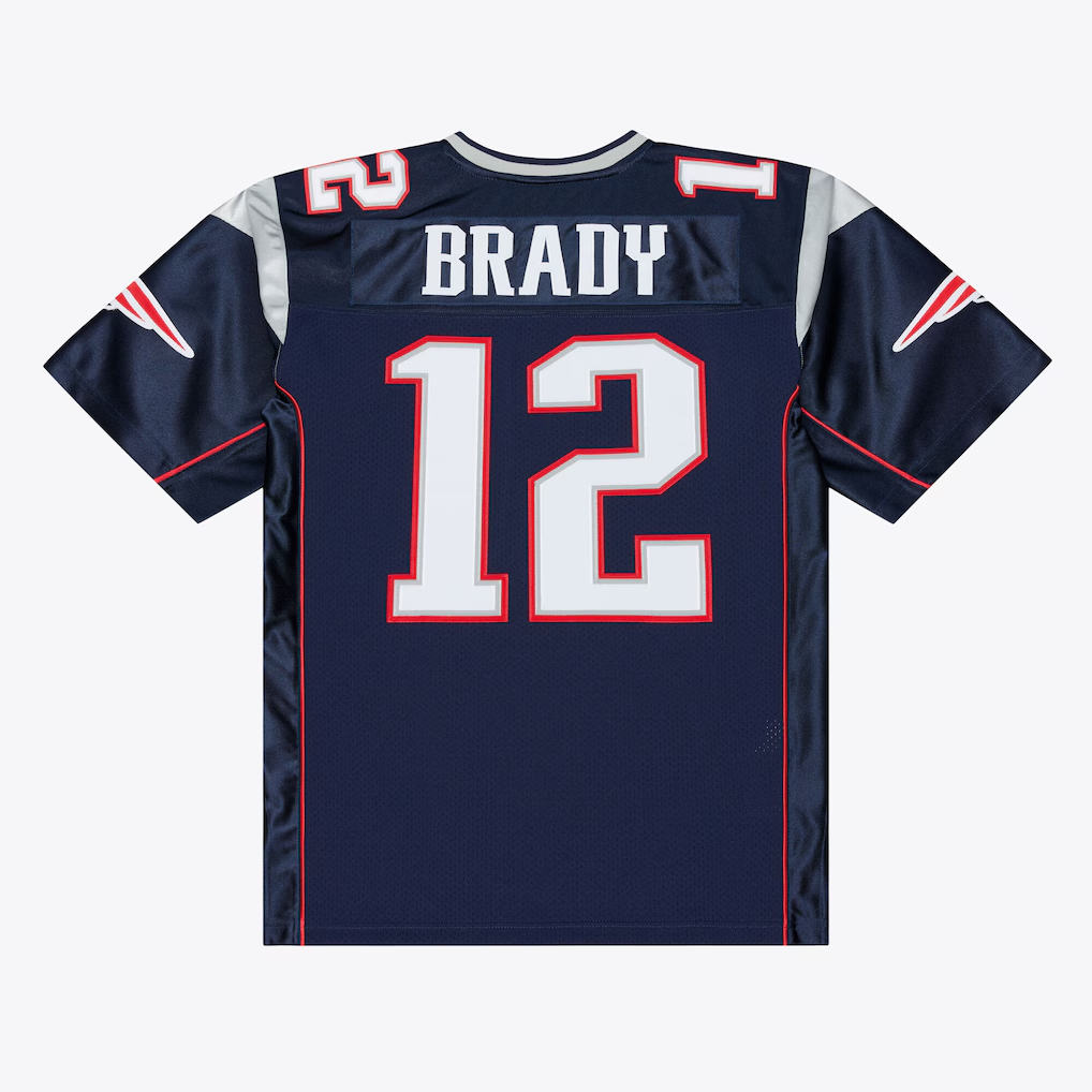 My Store NE.Patriots #12 Tom Brady Mitchell & Ness Navy Super Bowl XXXVI Authentic Throwback Stitched Jerseys