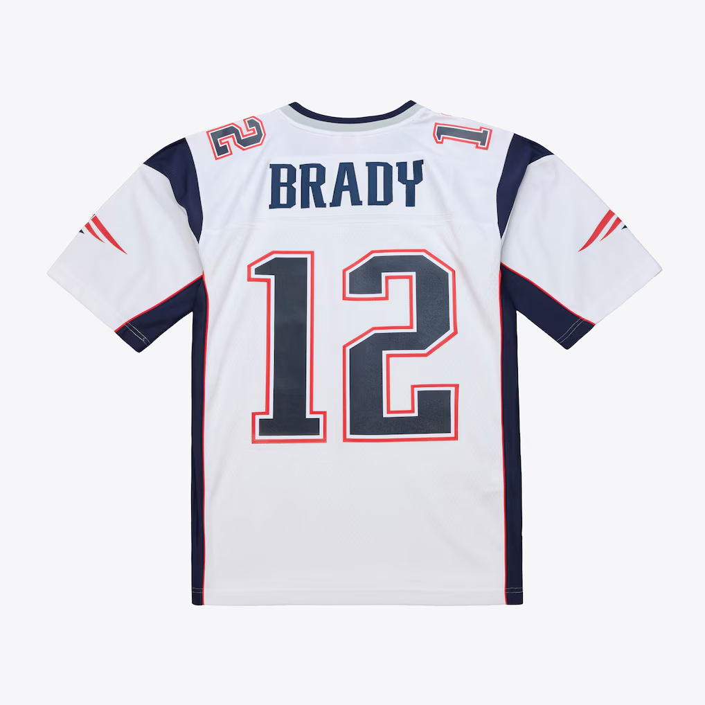 My Store NE.Patriots #12 Tom Brady Mitchell & Ness White 2000 Legacy Replica Puhic Game Stitched Jerseys
