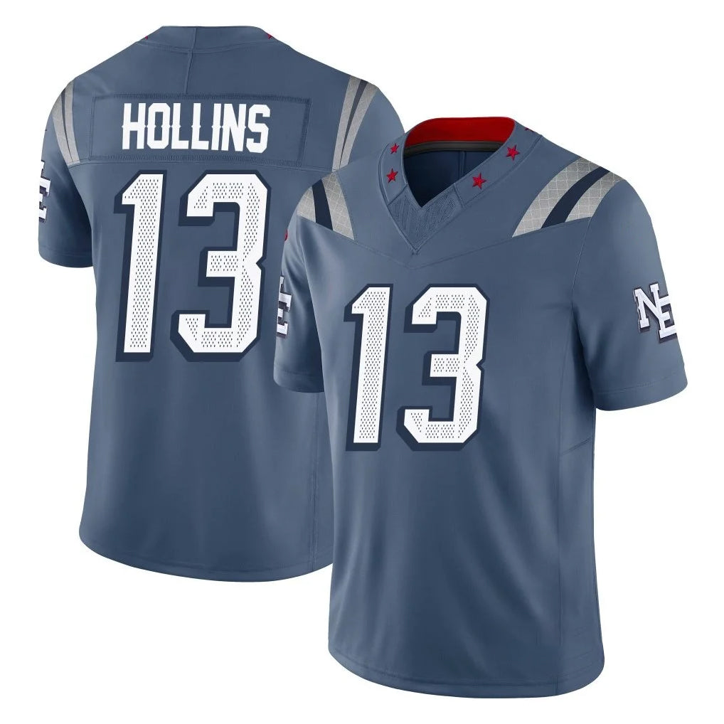 My Store NE.Patriots #13 Mack Hollins Player Blue Limited Rivalries Collection Home Game Stitched Jerseys