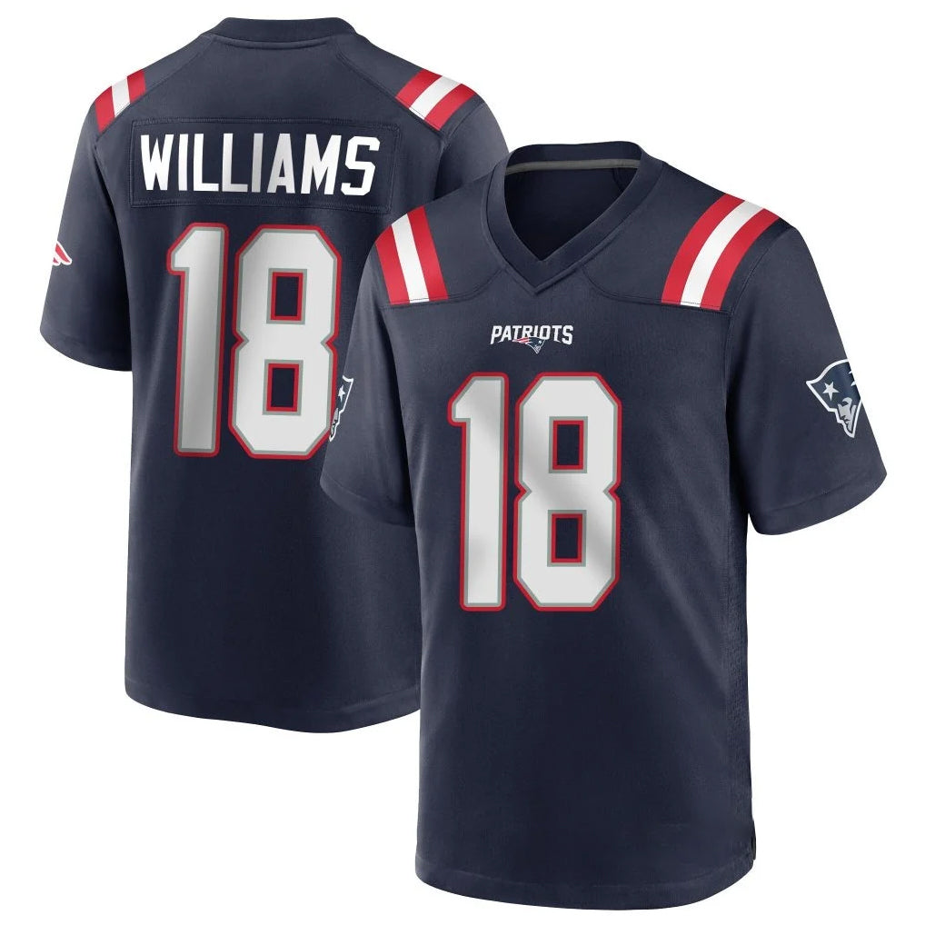 My Store NE.Patriots #18 Kyle Williams Player Navy Home Game Stitched Jerseys