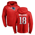My Store NE.Patriots #18 Kyle Williams Player Red LOGO Pullover Hoodies Home Game Stitched Jerseys
