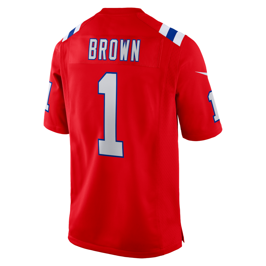 My Store NE.Patriots #1 A.J. Brown Red Game Stitched Jerseys