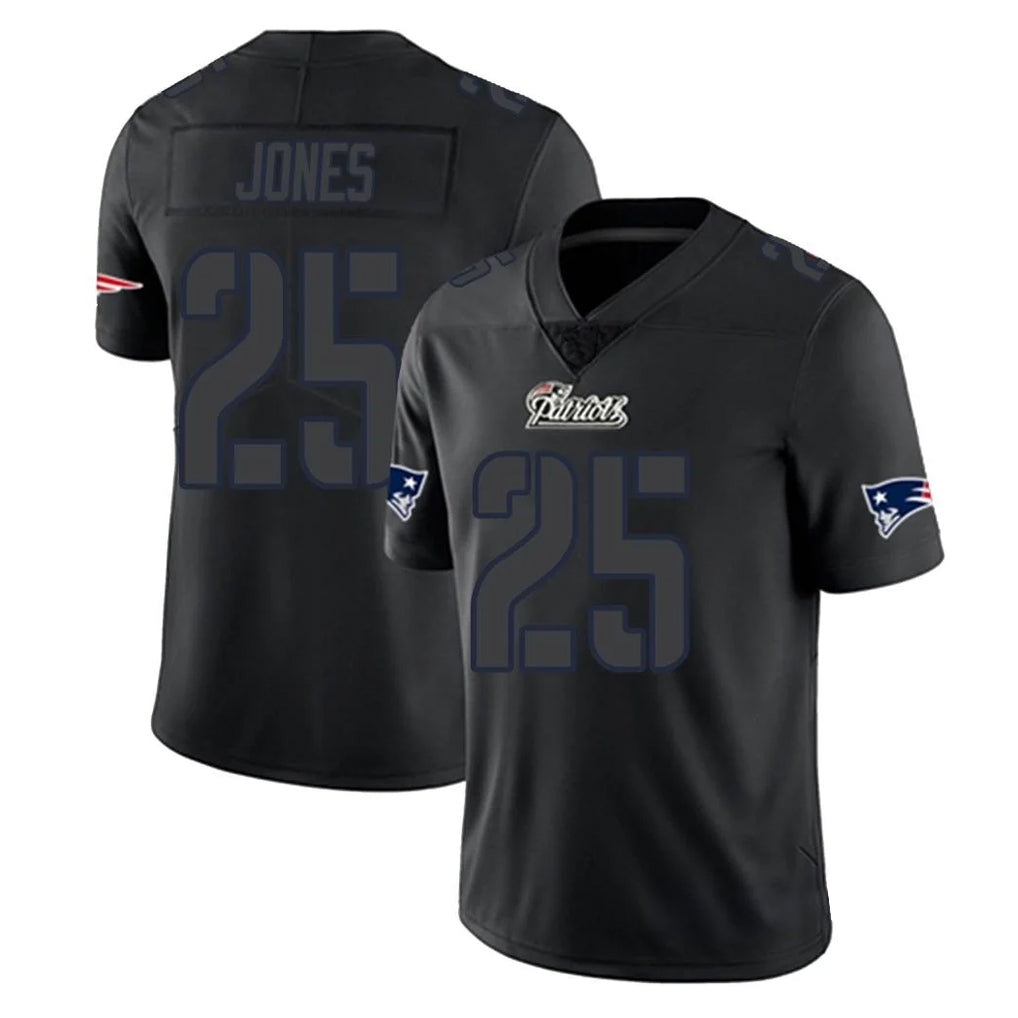 My Store NE.Patriots #25 Marcus Jones Player Black Impact LImited Home Game Stitched Jerseys