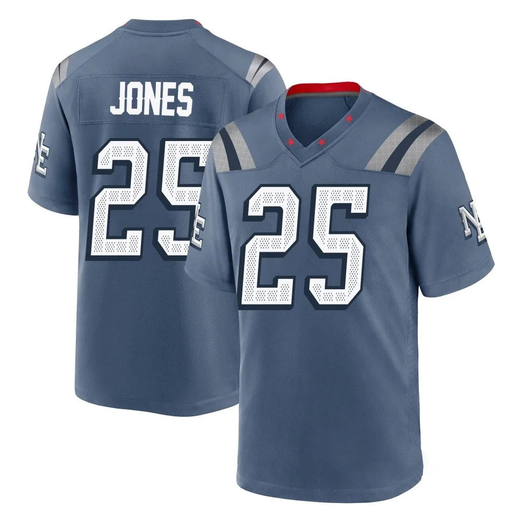 My Store NE.Patriots #25 Marcus Jones Player Blue Rivalries Collection Home Game Stitched Jerseys