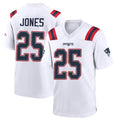 My Store NE.Patriots #25 Marcus Jones Player White Home Game Stitched Jerseys