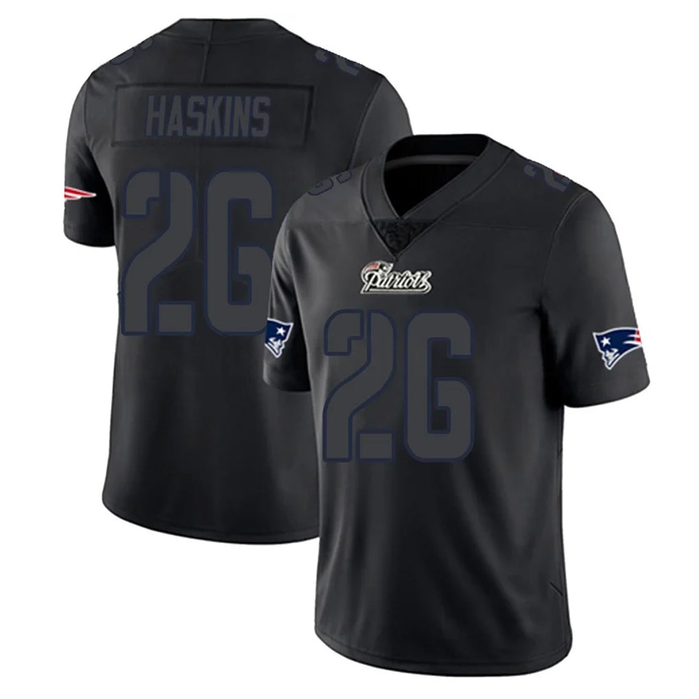 My Store NE.Patriots #26 Hassan Haskins Player Black Impact LImited Home Game Stitched Jerseys