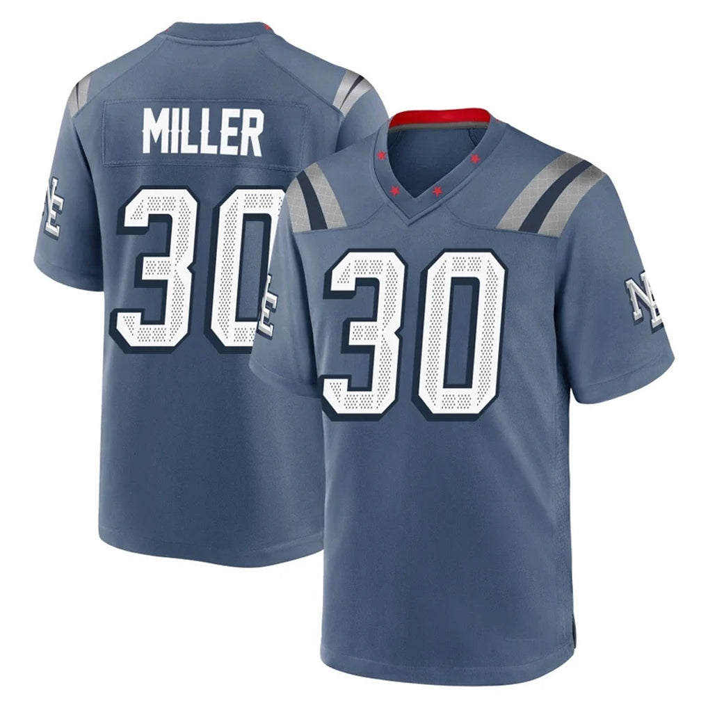 My Store NE.Patriots #30 Jam Miller Player Blue Rivalries Collection Home Game Stitched Jerseys