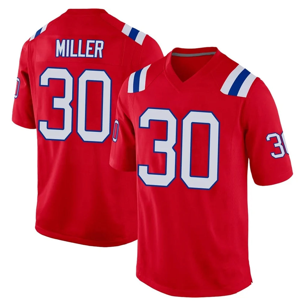 My Store NE.Patriots #30 Jam Miller Player Red Home Game Stitched Jerseys