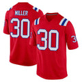 My Store NE.Patriots #30 Jam Miller Player Red Home Game Stitched Jerseys