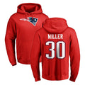 My Store NE.Patriots #30 Jam Miller Player Red LOGO Pullover Hoodies Home Game Stitched Jerseys