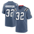 My Store NE.Patriots #32 TreVeyon Henderson Player Blue Rivalries Collection Home Game Stitched Jerseys
