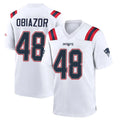 My Store NE.Patriots #48 Namdi Obiazor Player White Home Game Stitched Jerseys