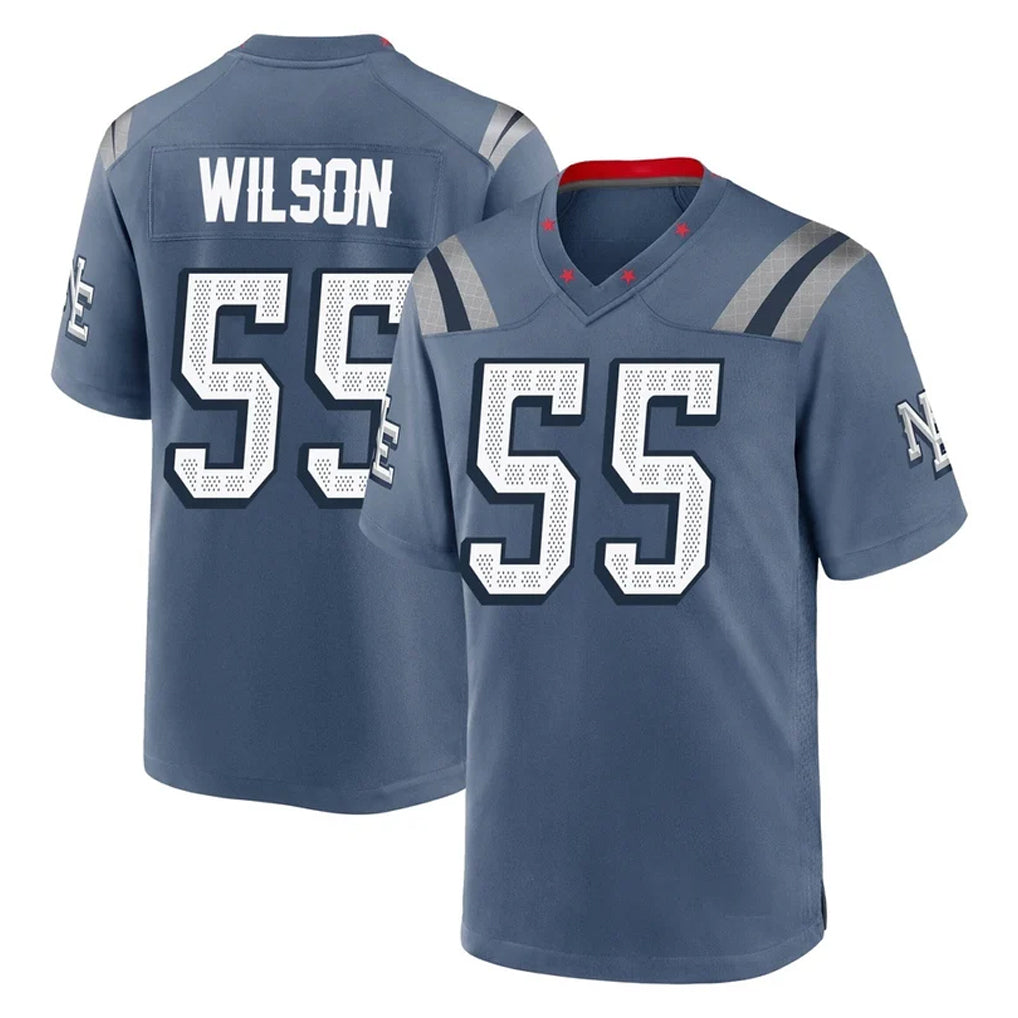My Store NE.Patriots #55 Jared Wilson Player Blue Rivalries Collection Home Game Stitched Jerseys