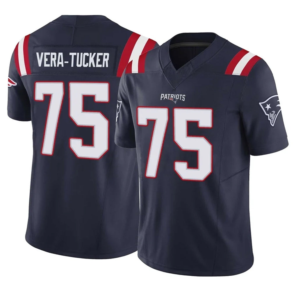 My Store NE.Patriots #75 Alijah Vera-Tucker Player Navy Limited Vapor F.U.S.E. Home Game Stitched Jerseys